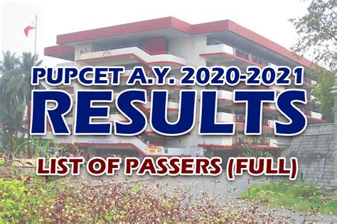 pup results 2021.
